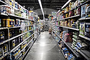 Walmart neighborhood market retail store pet aisle