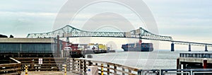 Columbia River Bridge at Astoria Oregon Panorama