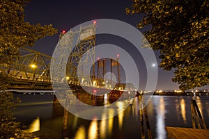 Columbia River Crossing Interstate Bridge at Night