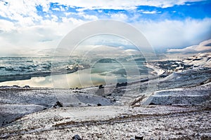 Columbia river gorge National scenic area overlook in winter