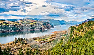 Columbia River Gorge near Portland in Oregon