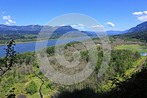 Columbia River Gorge near Portland in Spring, Pacific Northwest, Oregon, USA