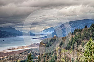 Columbia River Gorge Scenic View in Oregon