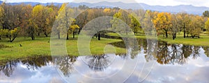 Columbia River Gorge Wetlands Reflection