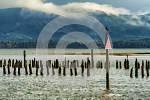 Columbia River in Ilwaco Washington