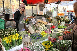 Columbia road flower market London , Uk