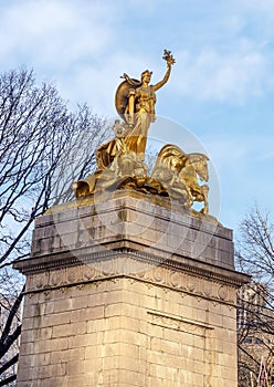 Columbia Triumphant on top of the Maine Monument, New York City