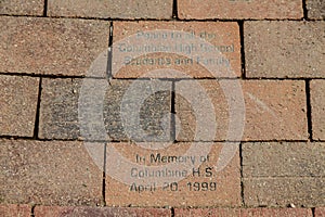 Columbine Memorial Bricks