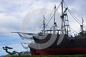 Columbus Caravels replica in Santander