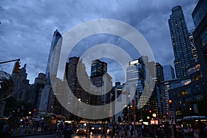 Columbus Circle, New York City night