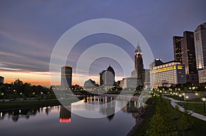 Columbus City Evening Landscape