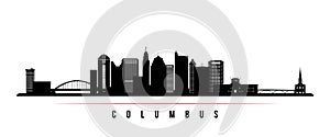 Columbus city skyline horizontal banner. photo