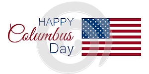 Columbus Day, the discoverer of America, usa flag and continent, holiday banner. Vector