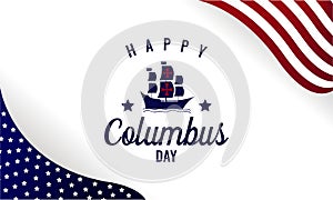 Columbus day greeting card