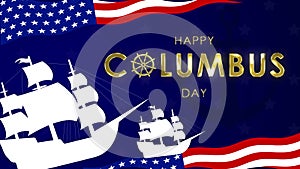 columbus day happy columbus day animated background sayings columbus day usa sailing ship red blue anchor