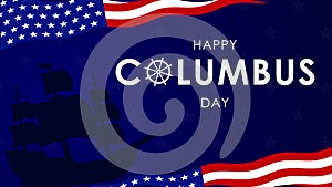 columbus day happy columbus day animated background sayings columbus day usa sailing ship red blue anchor