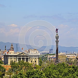 Columbus Monument in Barcelona photo