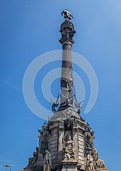 Columbus Monument in Barcelona, Spain photo