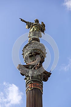 The Columbus Monument in Barcelona, Spain photo