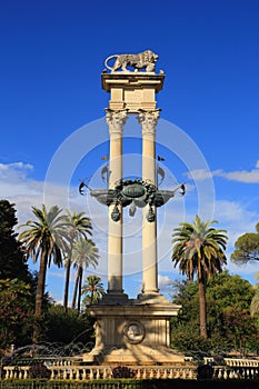 The Columbus Monument - Seville, Andalusia, Spain.