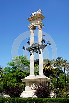 Columbus monument, Seville. photo