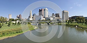 Columbus Ohio Downtown Cityscape Panorama During the Day photo