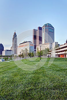 Columbus, Ohio at dusk