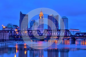 Columbus Ohio Skyline at Night photo