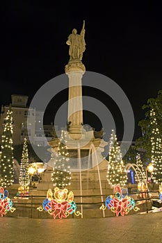 Columbus Plaza at Christmas