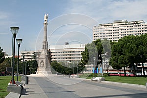 Columbus square in Madrid