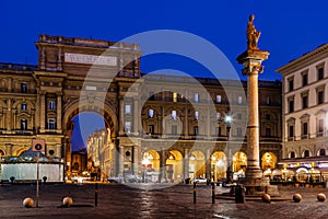 The Column of Abundance in the Piazza della Repubblica photo