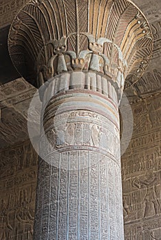 Column in an ancient egyptian temple