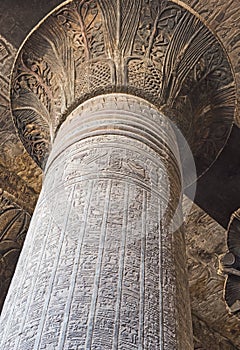 Column in an ancient egyptian temple