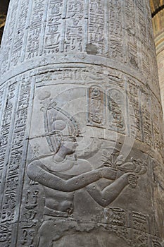 Column in an ancient egyptian temple