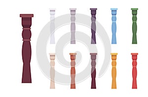 Column baluster bright color set