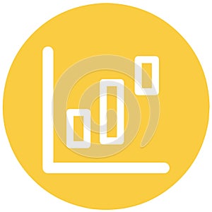 Column chart icon. Outline column chart vector icon for web design isolated