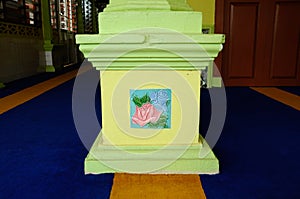 Column decoration at Masjid Kariah Dato' Undang Kamat, Johol, Negeri Sembilan