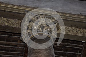 Column detail in the Church of the Nativity, Bethlehem