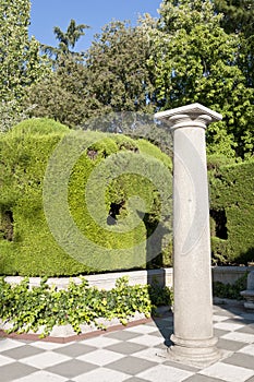 Column and garden.