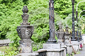 Column in the Gothic style made of stone