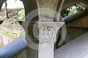 Column in the Gothic style made of stone