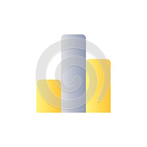 Column graph flat gradient two-color ui icon