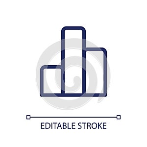 Column graph pixel perfect linear ui icon