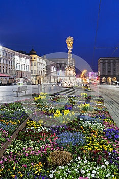 Column on Hauptplatz in Linz photo