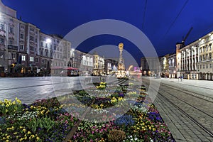 Column on Hauptplatz in Linz