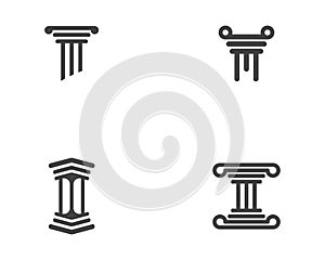 Column icon Logo Template vector