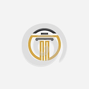 Column icon logo template vector