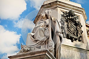 Column of the Immaculate David's statue detail