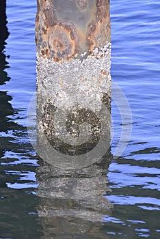 A column jutting out into the sea