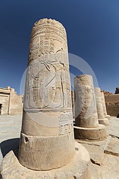 Column in Kom Ombo Temple, Aswan, Egypt